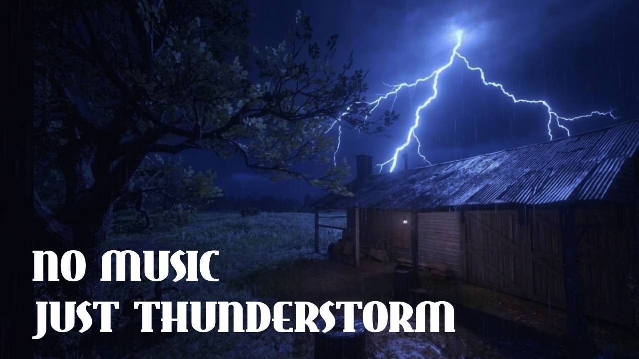 Heavy Rain on a Quiet Farmhouse at Night 🌧️🌙 Relaxing Rain Sounds for Deep Sleep & Stress Relief