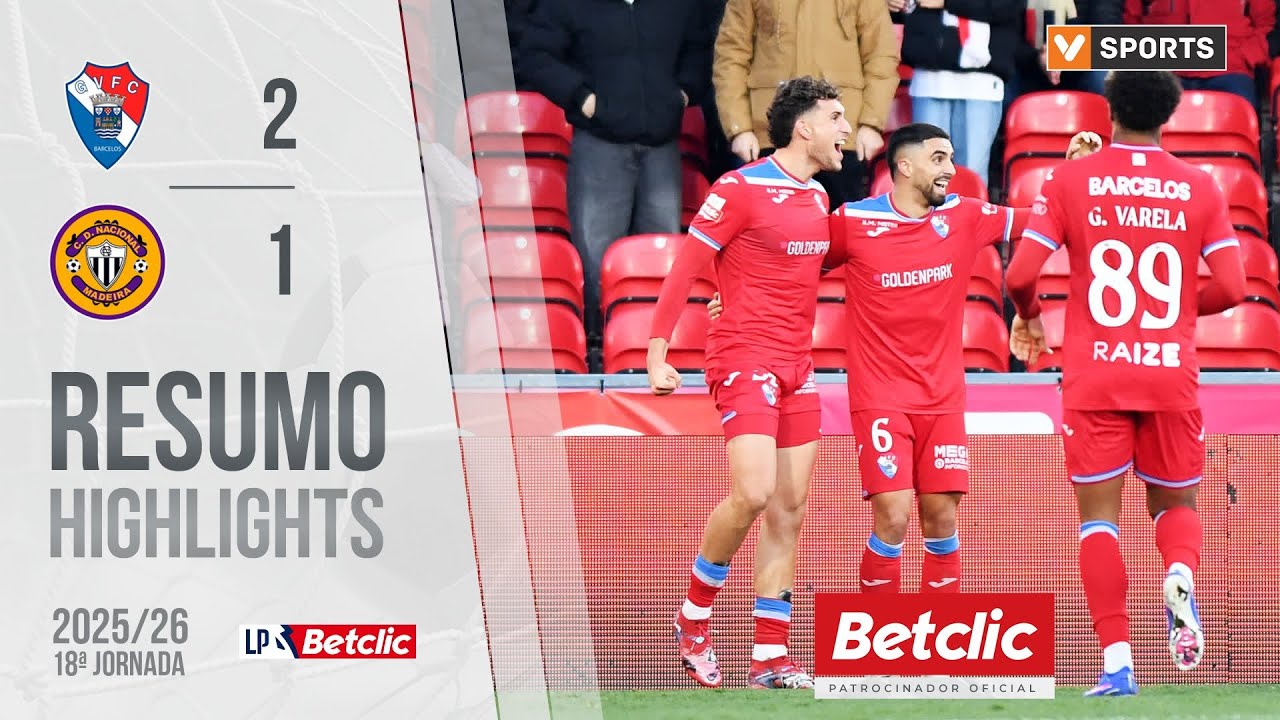 Resumo: Gil Vicente 2-1 Nacional (Liga 25/26 #18)