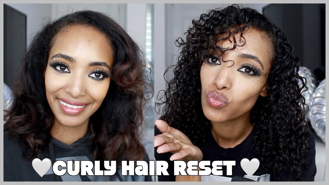 STRAIGHT TO CURLY HAIR RESET & DYING MY HAIR BLACK FOR WINTER 🖤