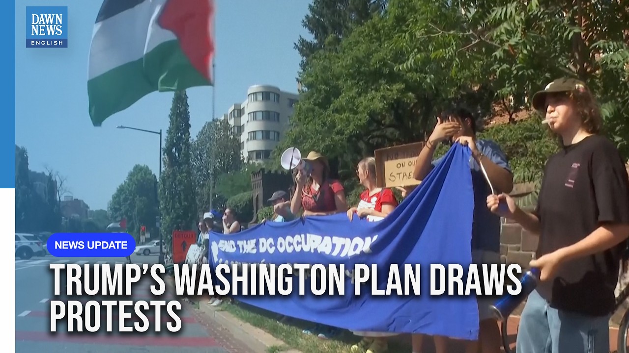 Trump&rsquo;s Washington Plan Draws Protests as Hegseth Addresses National Guard | Dawn News English