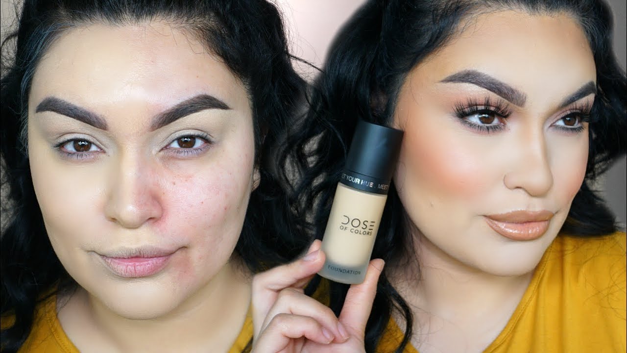 NEW DOSE OF COLORS FOUNDATION DEMO + WEAR TEST