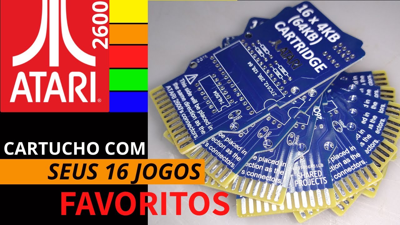 Construa você mesmo um Cartucho Atari com 16 Jogos! Projeto aberto compartilhado!