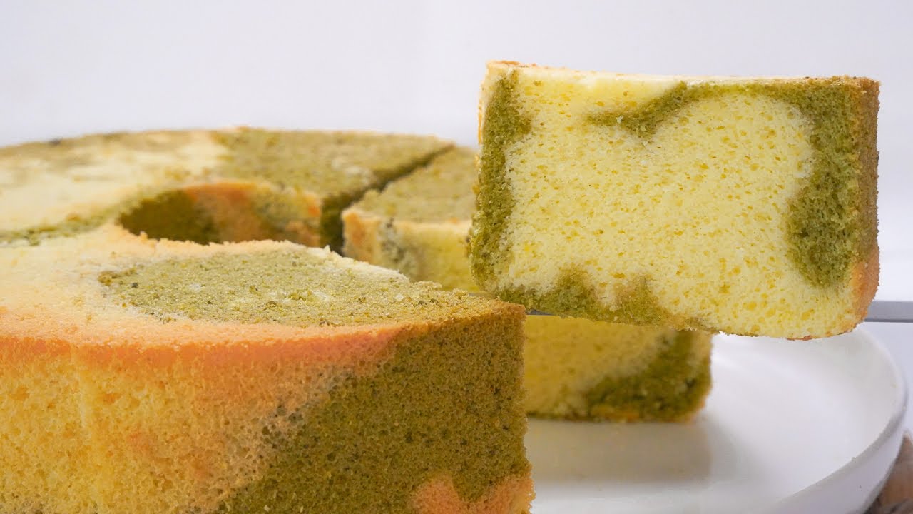 Lemon Matcha Chiffon Cake Recipe | Tasty Tamerry