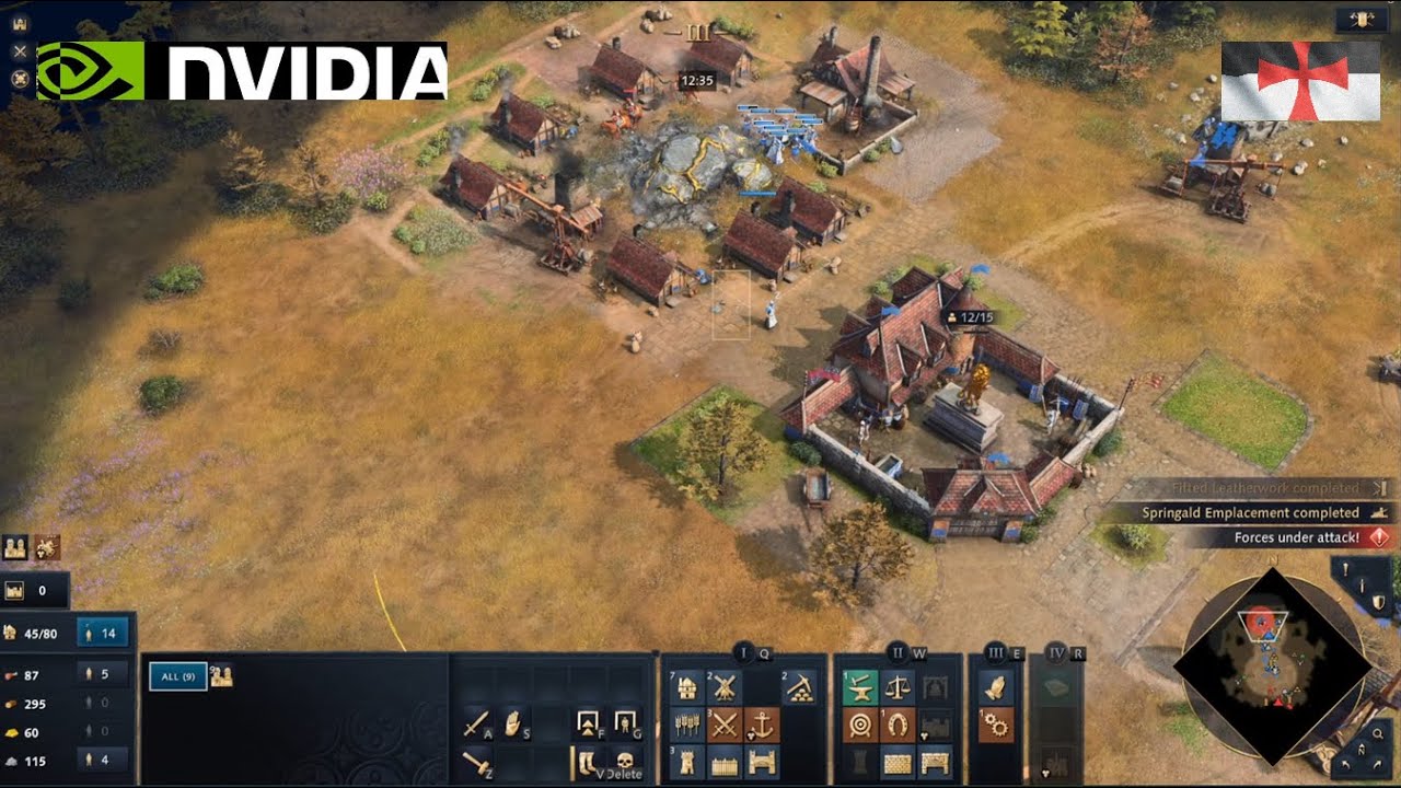Age of Empires 4 - 1v1 Knights templar vs Delhi Sultanate Fast Win | Multiplayer Gameplay