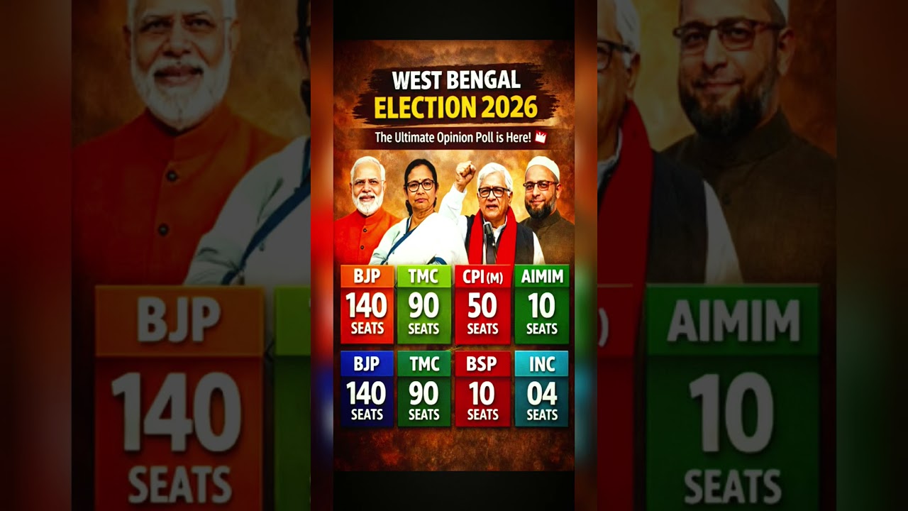 West Bengal Election 2026, The ultimate opinion poll is here! #election#exitpoll #westbengalelection