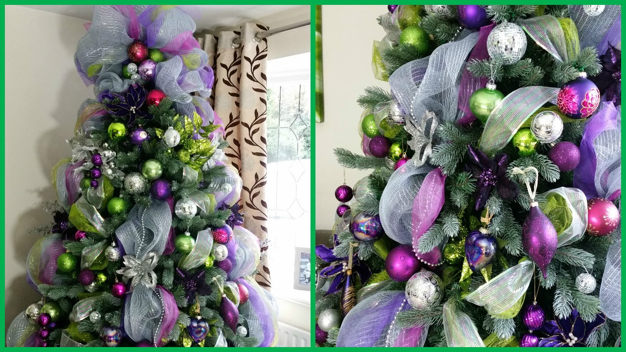 HOW TO DECORATE A CHRISTMAS TREE WITH DECO MESH | DECK THE HALLS Pt 3