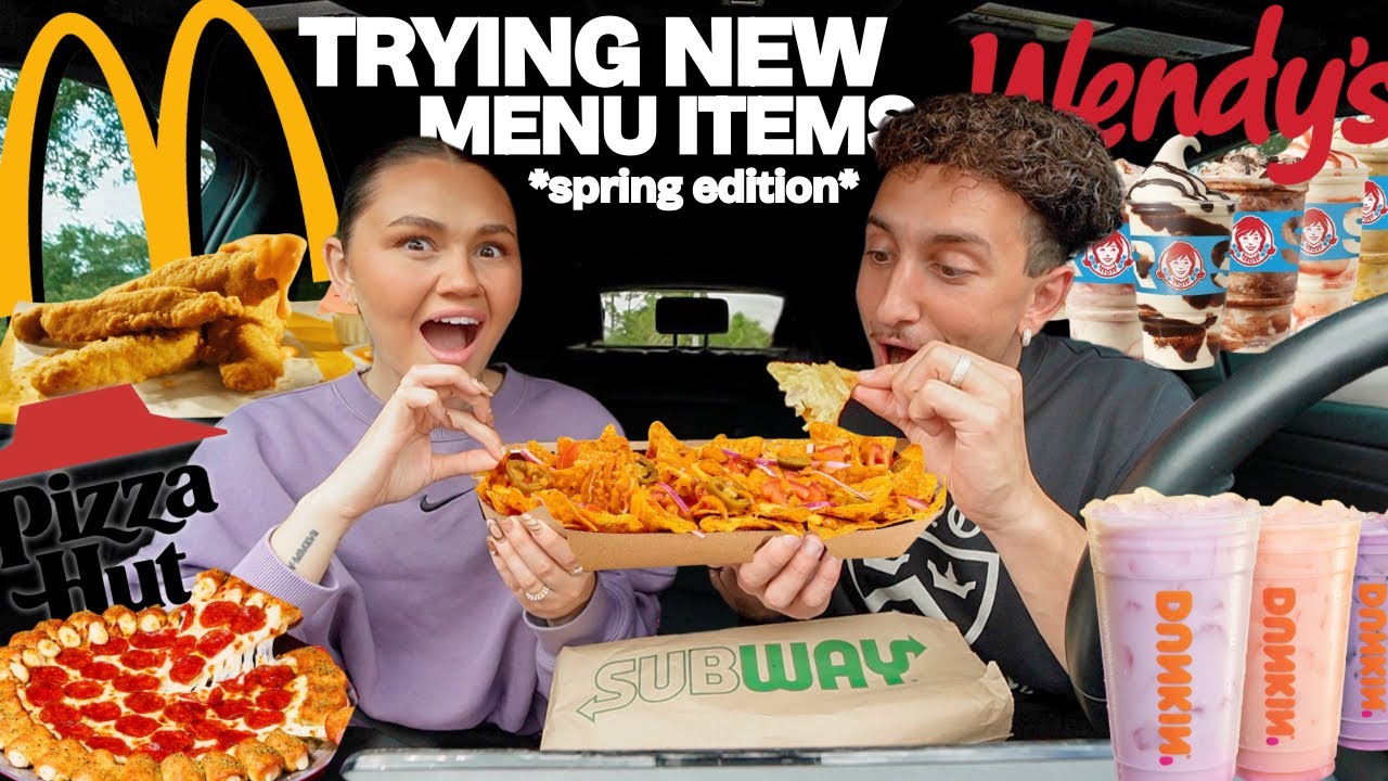 TRYING NEW MENU ITEMS FROM FAST FOOD RESTAURANTS!! *SPRING EDITION*