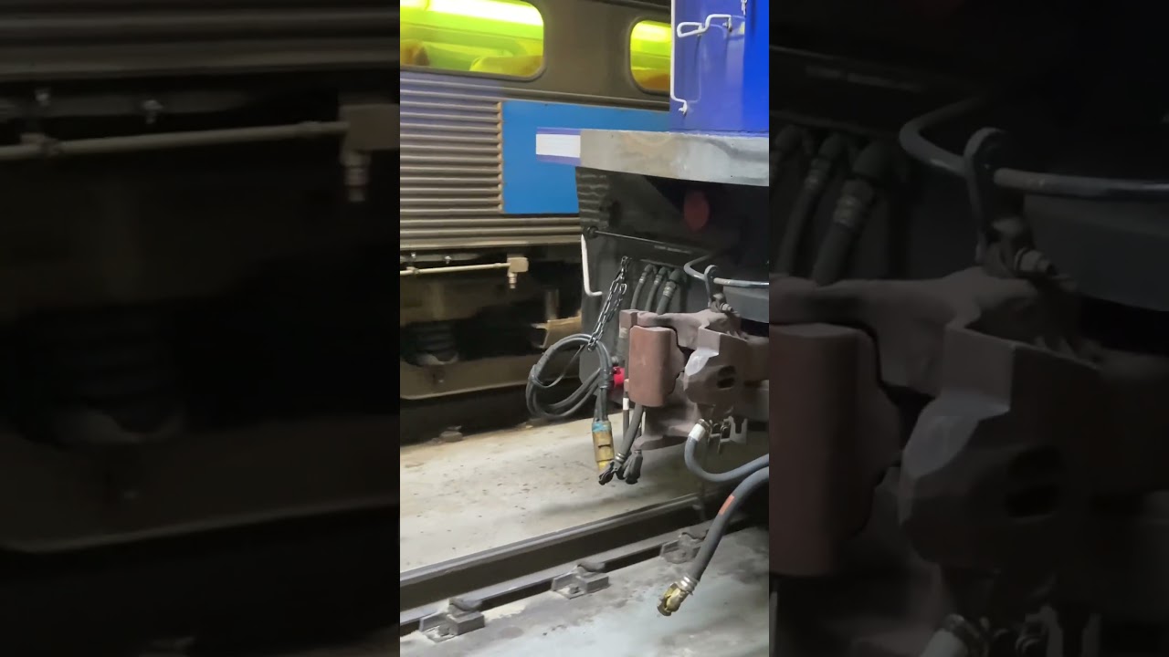 Metra Engine Coupling to set- Chicago OTC #metra #trains