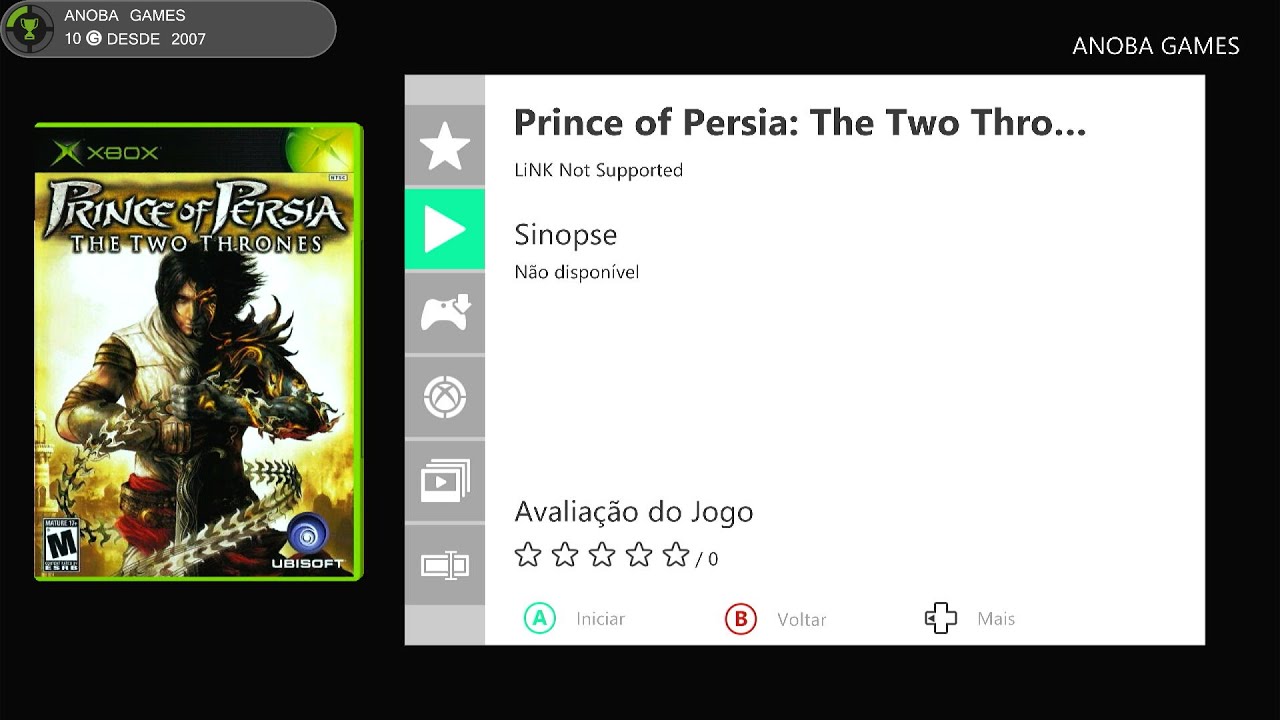 Prince of Persia - The Two Thrones de Xbox Clássico (Xbox 360)