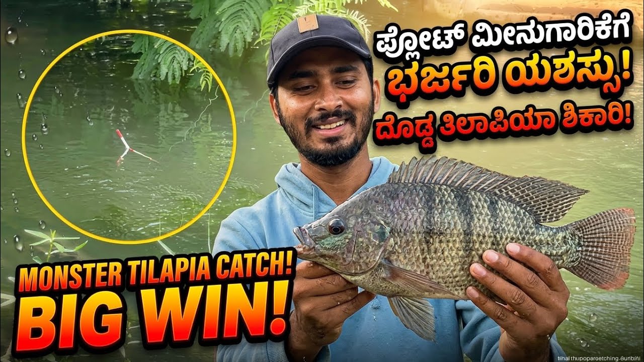 FLOAT FISHING || CATCHING BIG SIZE TILAPIA FISHES || HOOK FISHING #fishing #hookfishing  #tilapia 