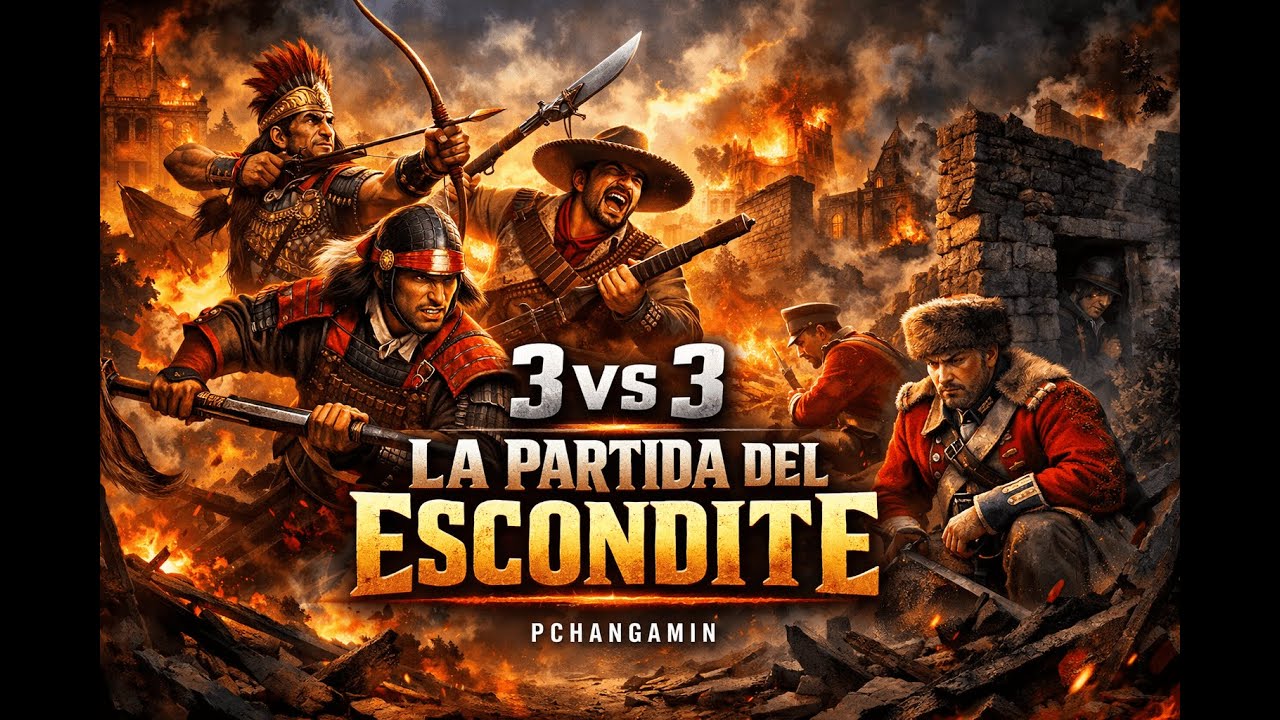 ¡SE ESCONDIÓ 20 MINUTOS! 😱 El Británico MÁS RATA del Age of Empires 3 – 3vs3 ÉPICO