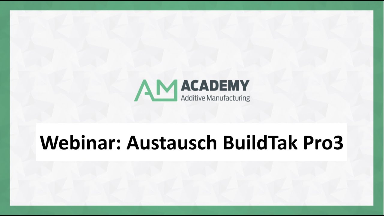 Webinar: Austausch der BuildTak Folie vom Pro3