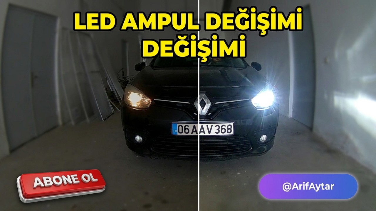 RENAULT FLUENCE ÖN FAR GRUBU LED AMPUL UYGULAMASI