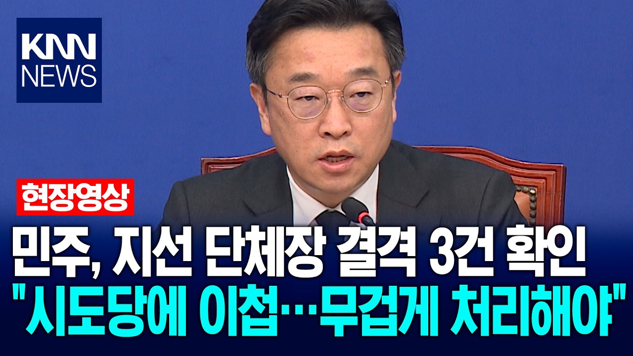 민주당, 지선 단체장 결격 3건 확인 
