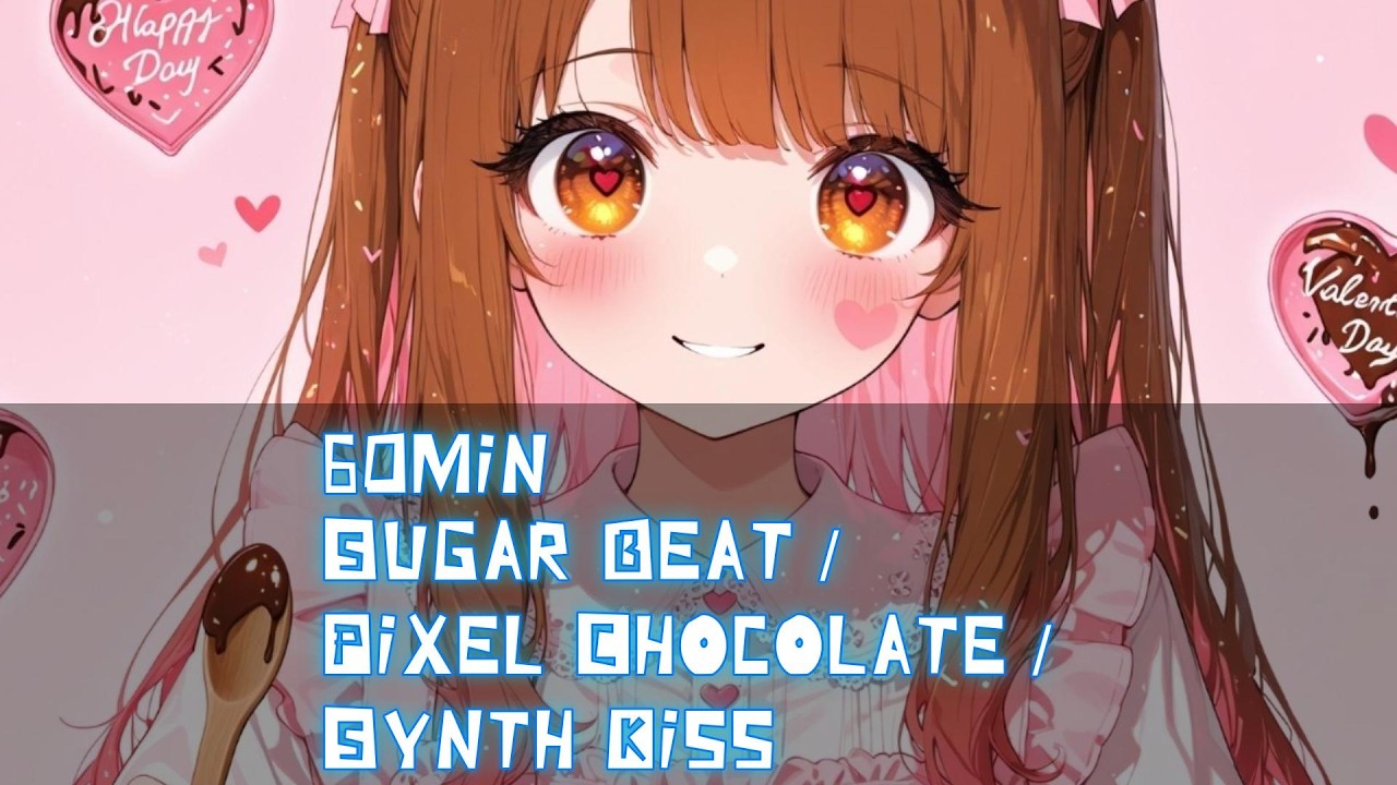 【60分耐久フリーBGM】ときめきは、デジタルで加速する「Sugar Beat／Pixel Chocolate／Synth Kiss」【バレンタイン／エレクトロ／ポップ】