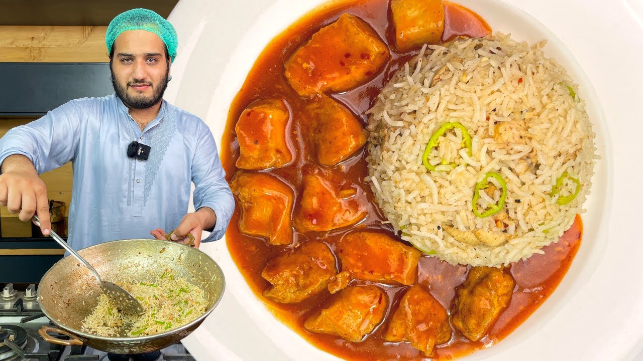 Chicken Manchurian with Chili Fried Rice - Restaurant Style