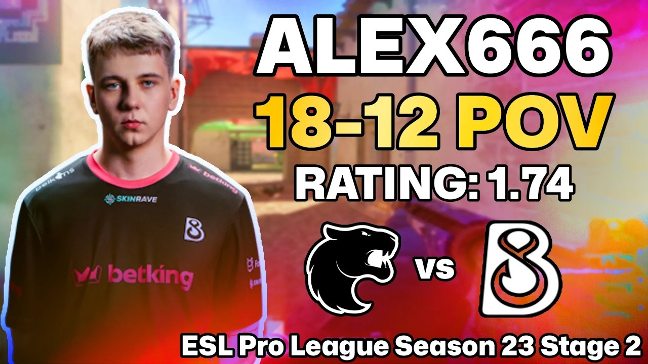 ALEX666 18-12 POV vs FURIA (Mirage) | ESL Pro League Season 23 Stage 2