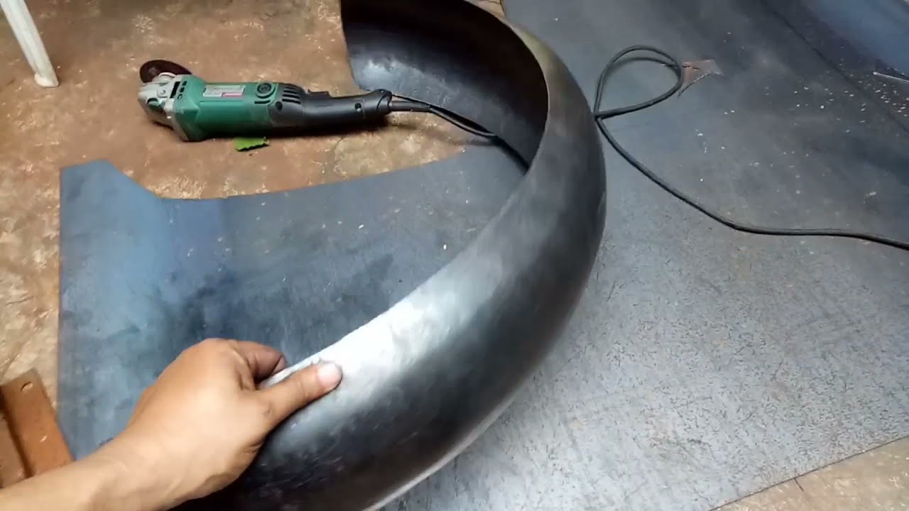buat spakbor motor custom / spakbor motor classik dengan bagian atas melengkung