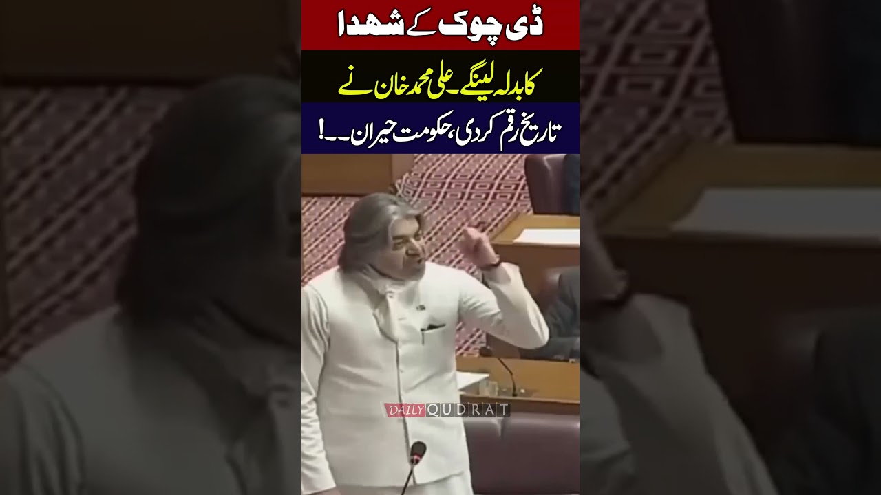 PTI Leader Ali Muhammad Khan Furious Speech in National Assembly