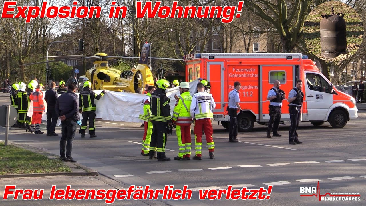 13.03.2022 - Explosion in Gelsenkirchen-Scholven! Frau lebensgefährlich verletzt! Acht Verletzte!