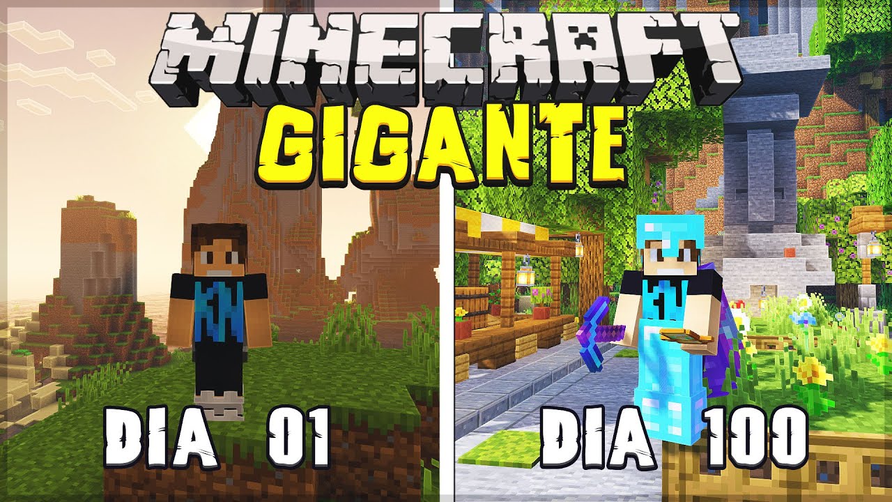 SOBREVIVI 100 DIAS NO MINECRAFT GIGANTE - 1.19 O FILME