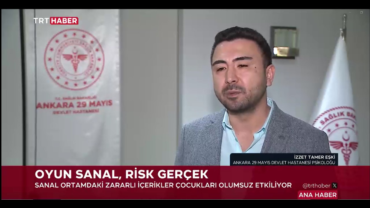 Psikolog İzzet Tamer EŞKİ çocuklarda dijital bağımlılık konusunu TRT Haber'e anlattı.