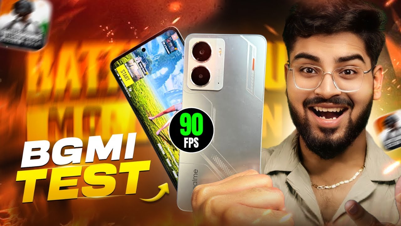 realme P3 5G BGMI Test with FPS Meter 🔥 Battery Drain Test & Heating Test at 90 FPS Graphics Setting