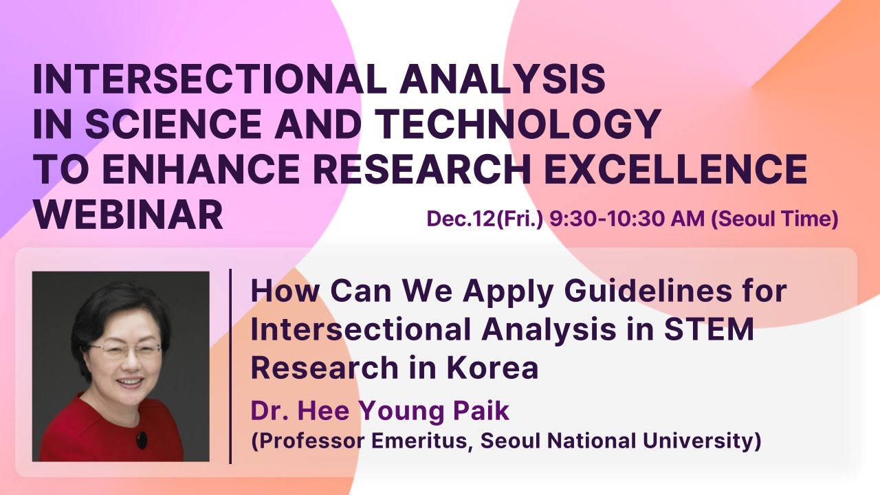 How Can We Apply Guidelines for Intersectional Analysis in STEM Research in Korea
