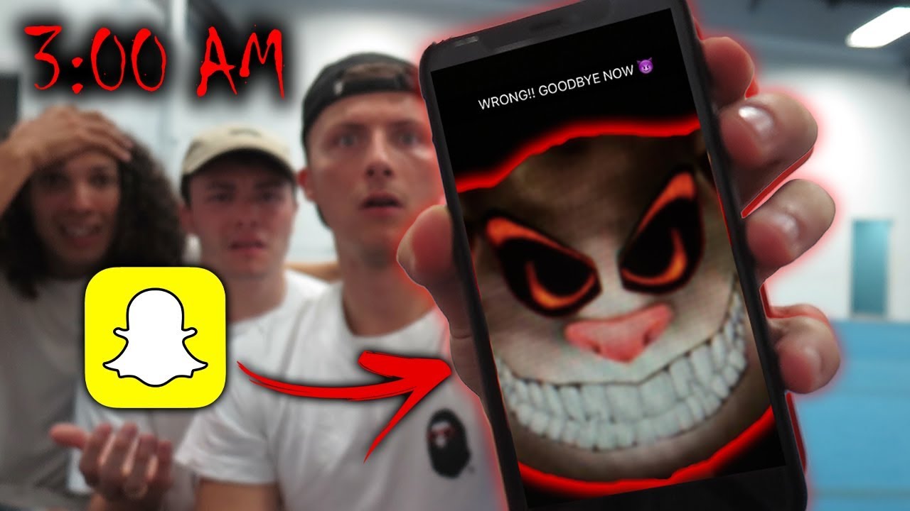 *SCARY* DO NOT SNAPCHAT TALKING TOM AT 3 AM!! (HE CAPTURED US!)