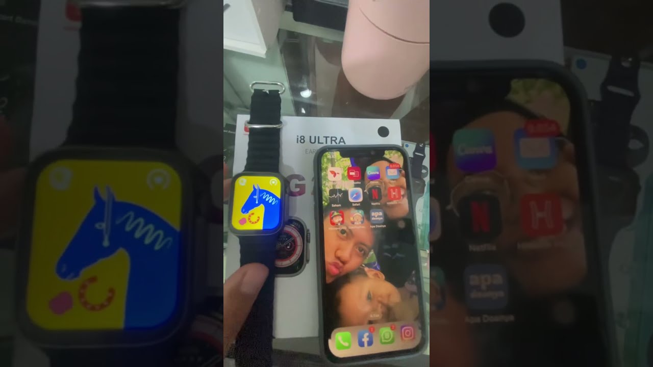 Menghubungkan smartwatch i8 ultra Hiwatch Plus dengan android atau ios