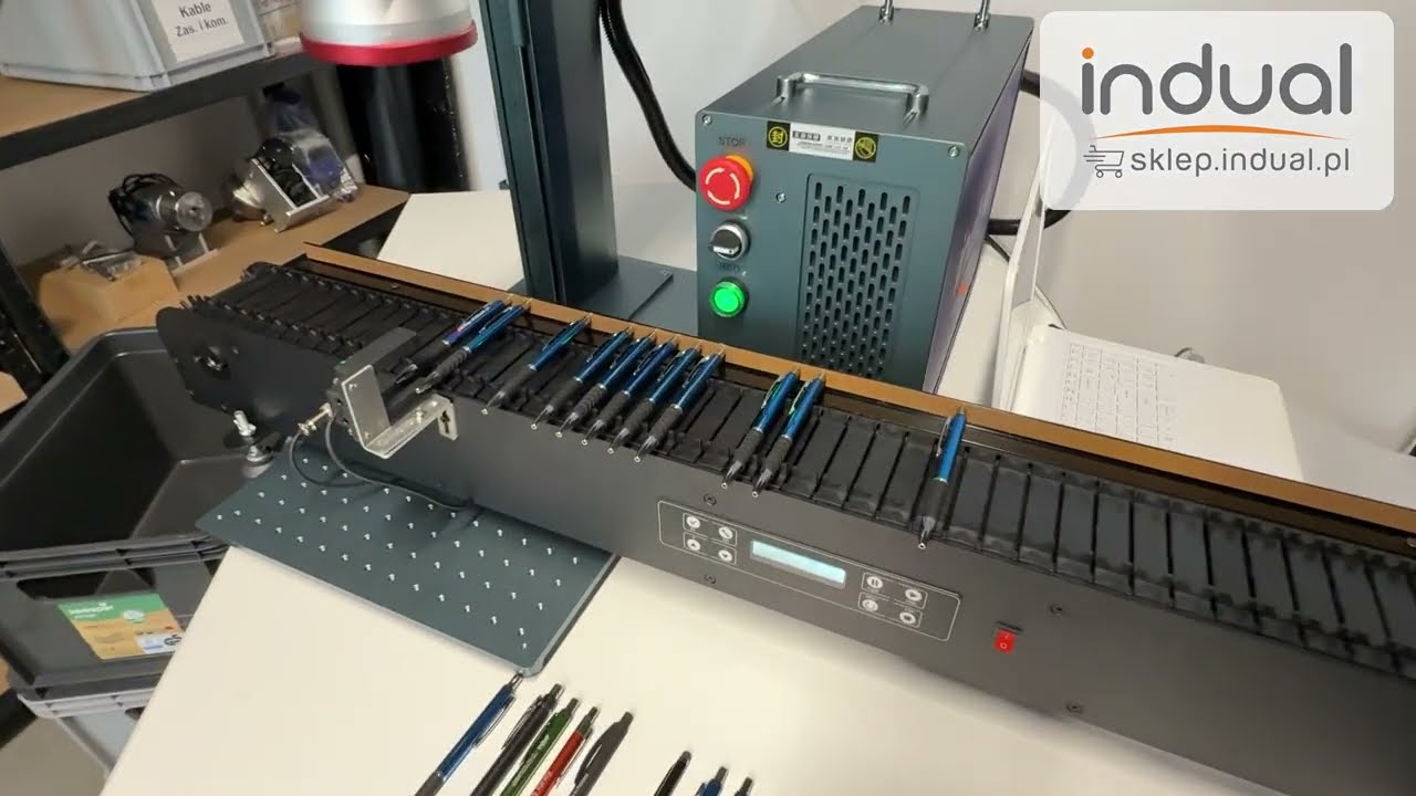Indual | Technika Laserowa | Prezentacja podajnika do długopis&oacute;w
