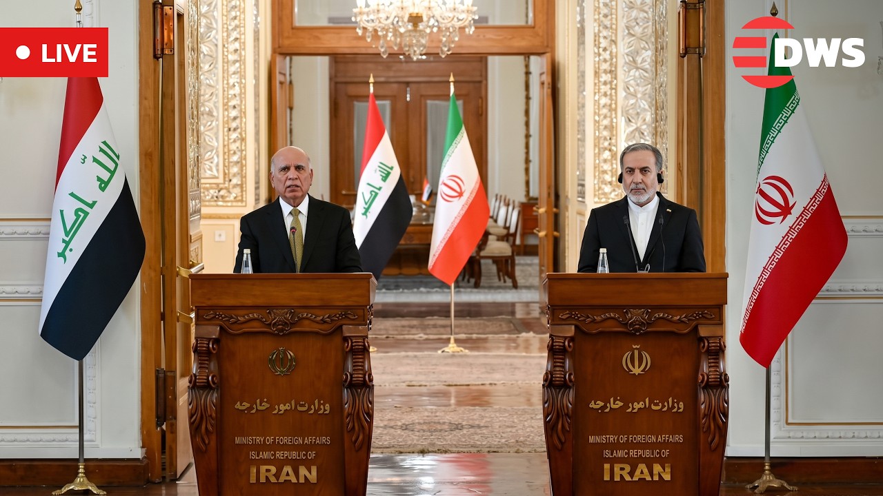 LIVE: Fuad Hussein and Abbas Araqchi Meet for Joint News Conference in Iraq | DWS News | AC1F