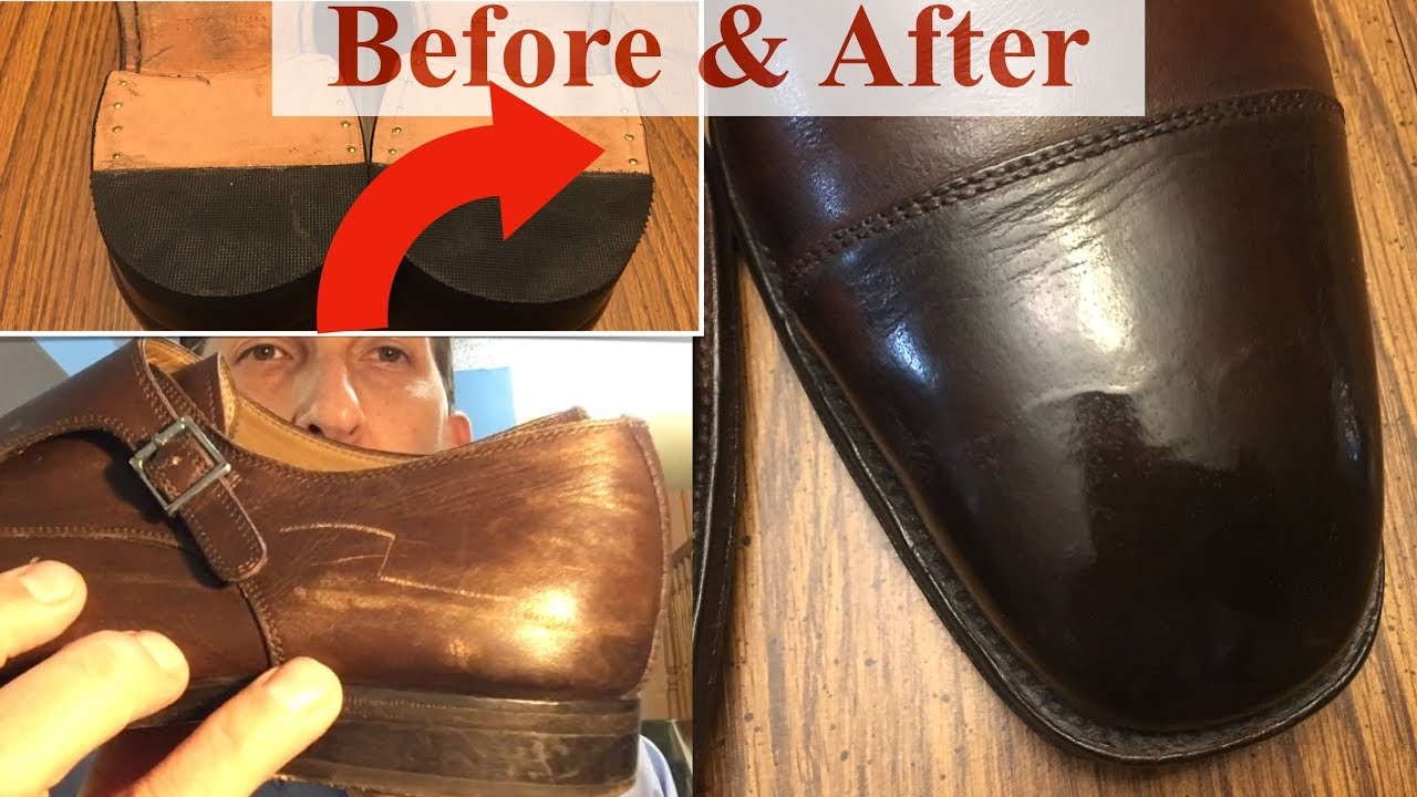 Florsheim Double Monk Straps Shine + New heels Part 1