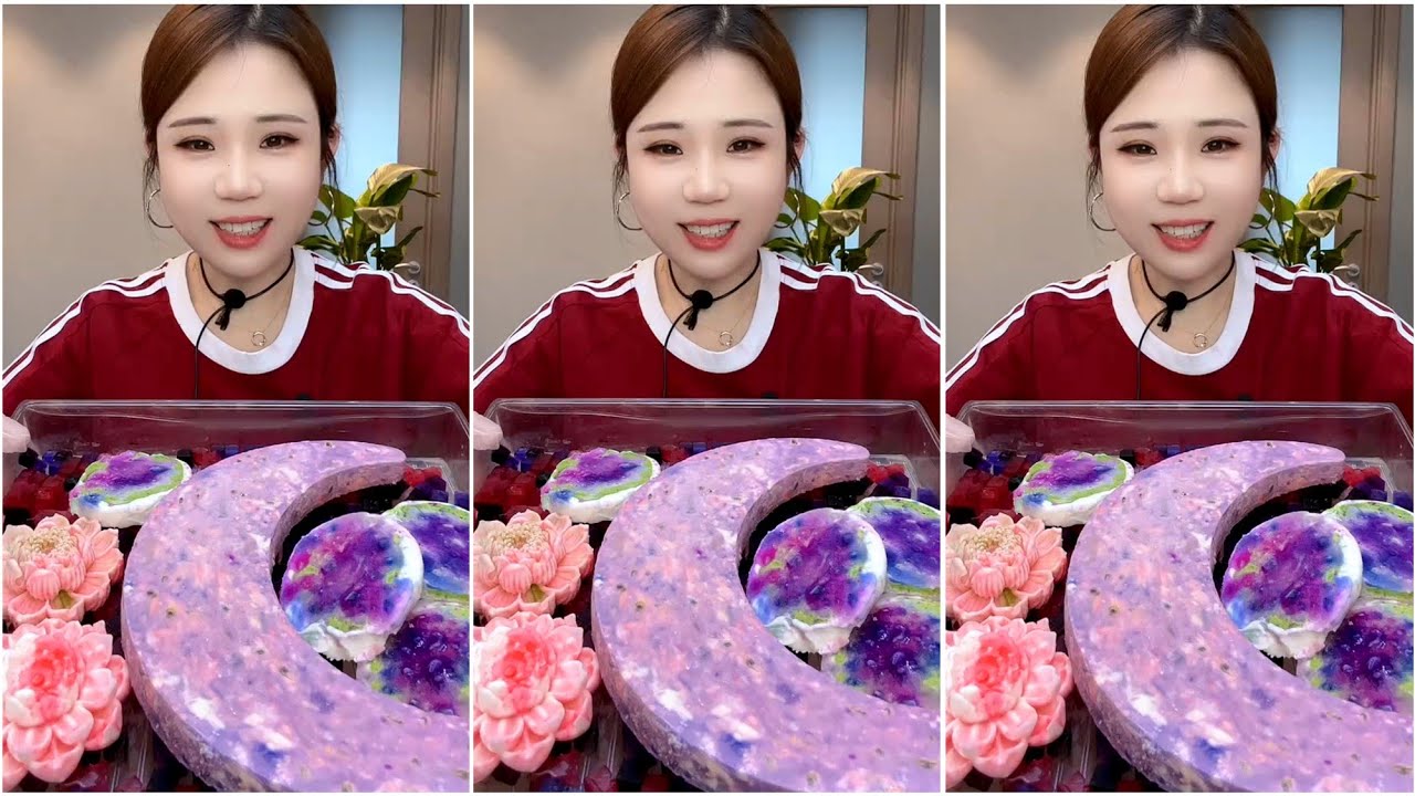 ASMR ICE EATING with MILK POWDER and PASSION FRUIT 