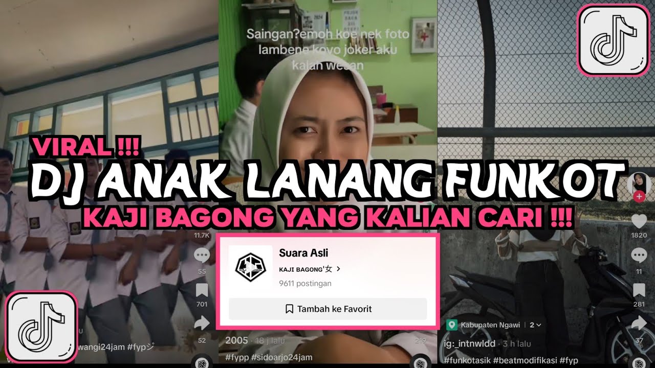 DJ ANAK LANANG FUNKOT KAJI BAGONG - KOE KUI ANAK LANANG KERJOMU MUNG TURUT NDALAN VIRAL TIKTOK 2023