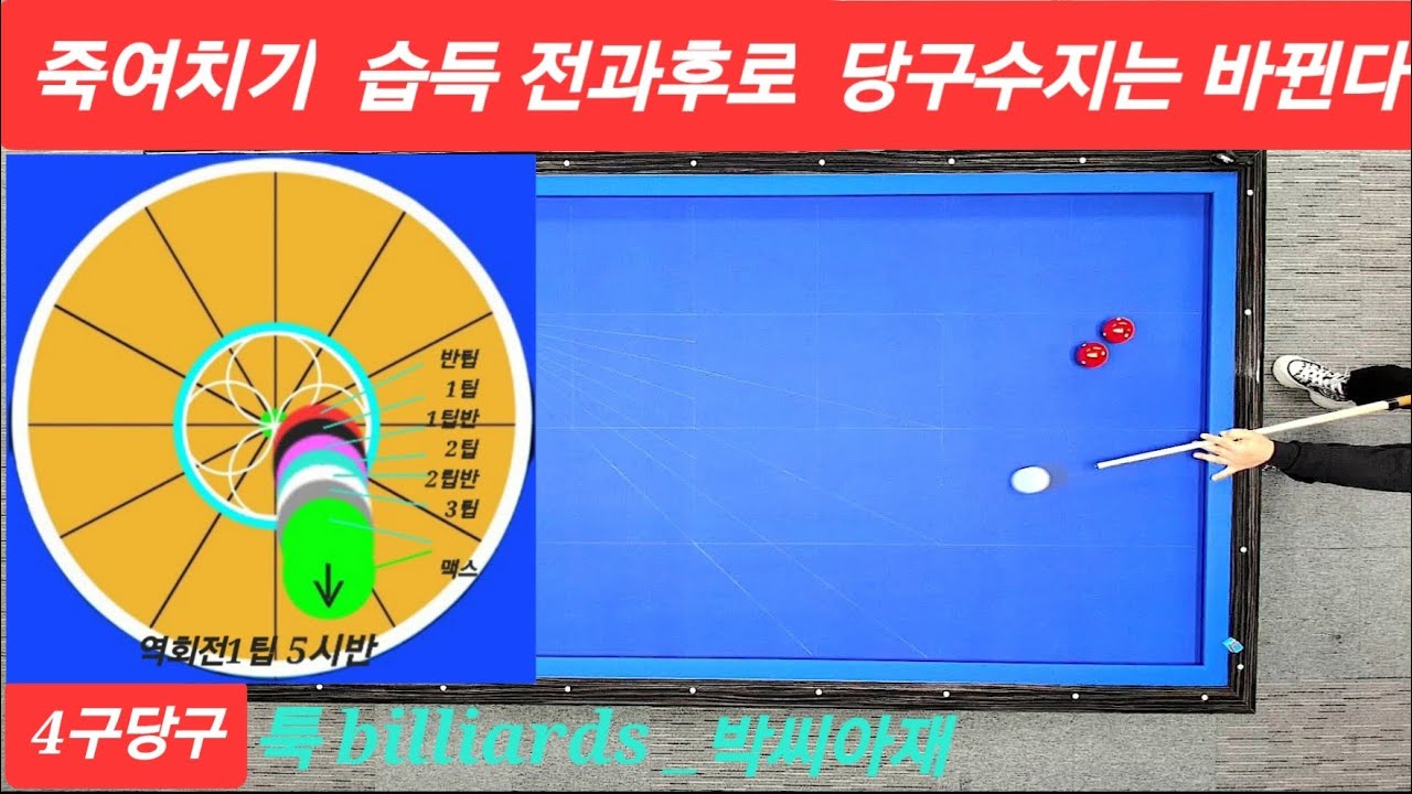 [4구당구] 죽여치기 습득전후로 당구수지가 바뀐다.