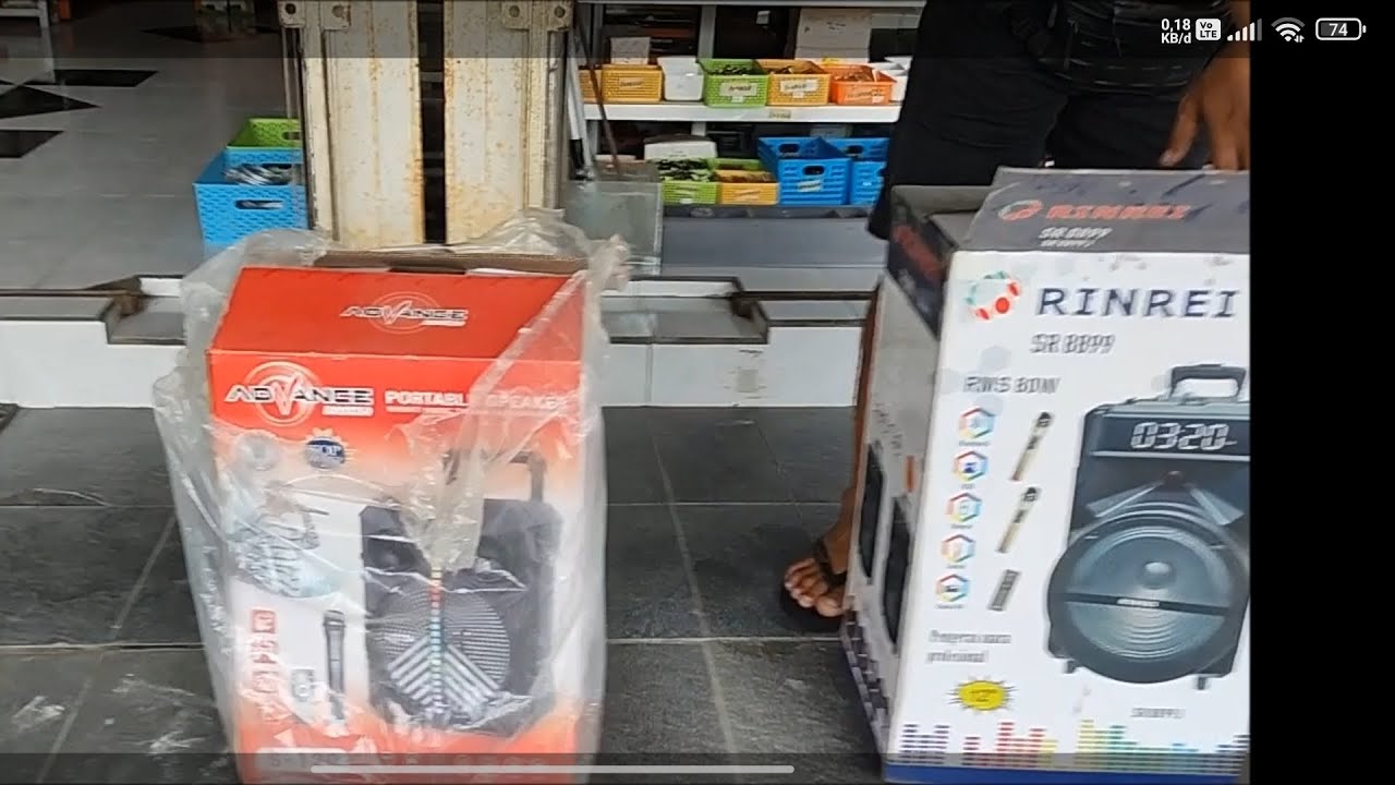 unboxing dua speaker portable sekaligus ADVANCE S120 dan RINREI SR8899 #speaker #speakerportable