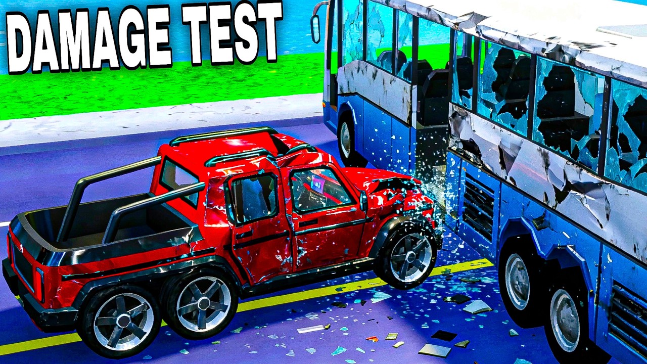 Experiment: How Much Damage Can a Car REALLY Take in Dude Theft Wars?