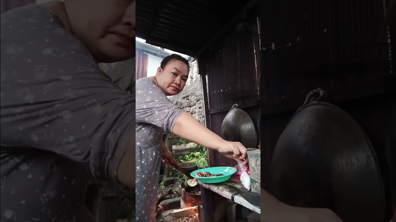 Tiba2 lagi masak gas habis. Kita masak menyatu dengan alam saja.