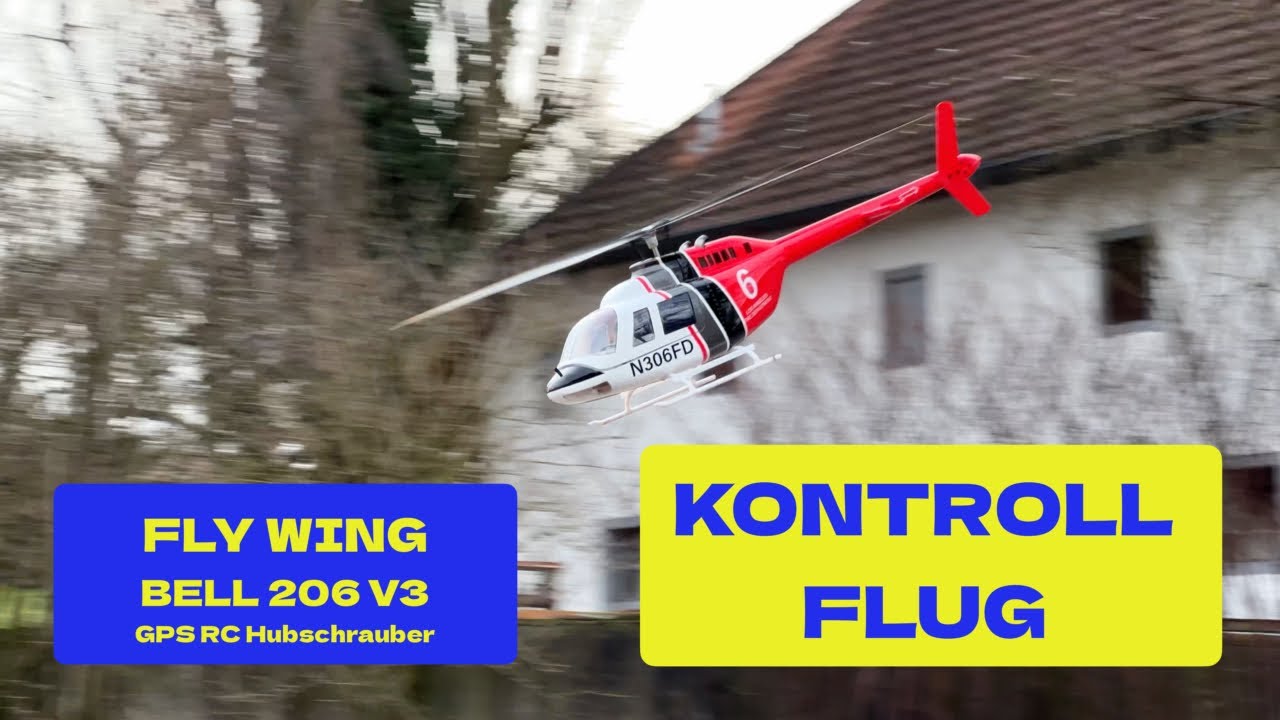 Fly Wing Bell 206 V3 GPS RC Hubschrauber: Kontrollflug nach Absturz