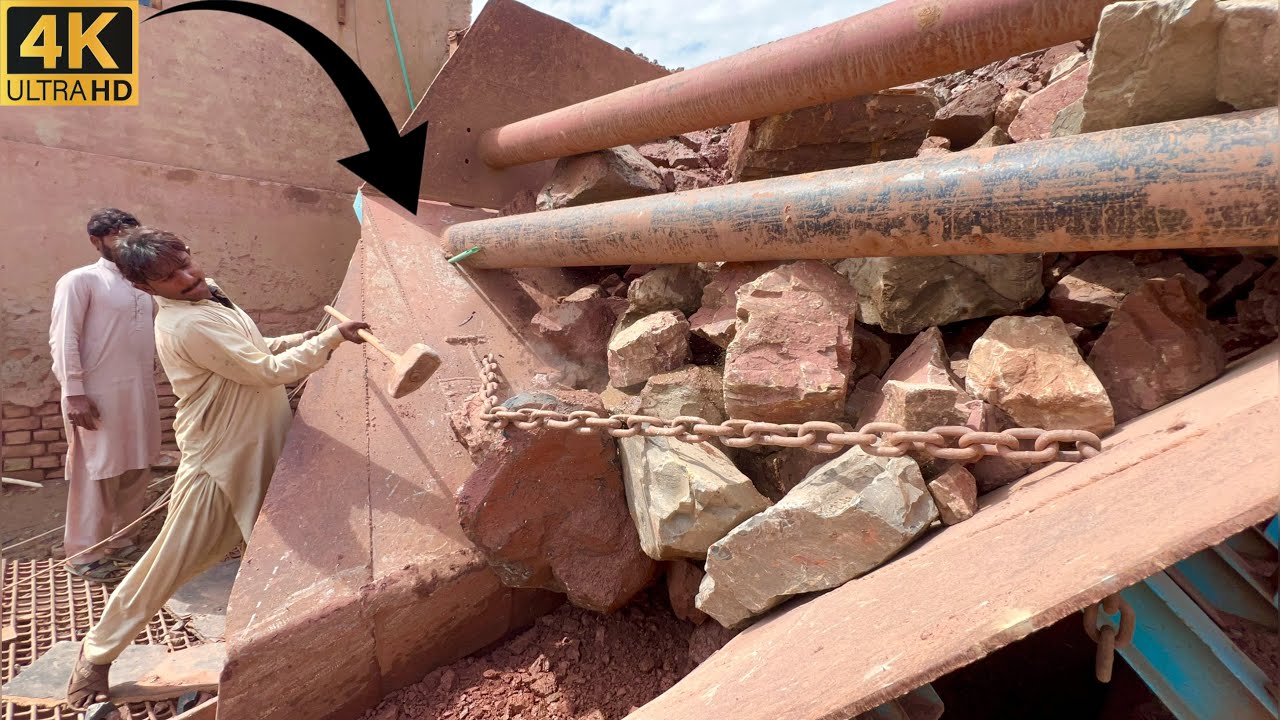 Big Rock Jaw Crusher Machine in Action | Powerful Stone Crushing ASMR Sounds