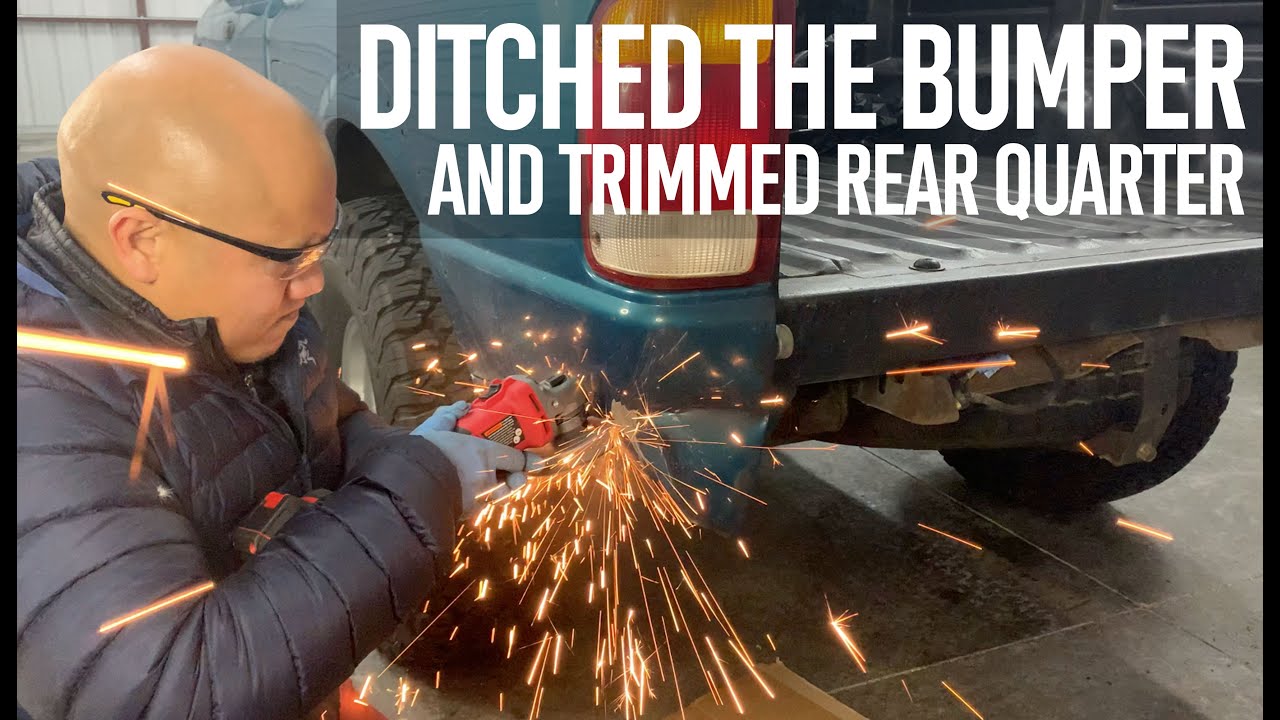 How to remove your bumper + tow hitch and trim the rear quarter on a 1997-2011 Ford Ranger