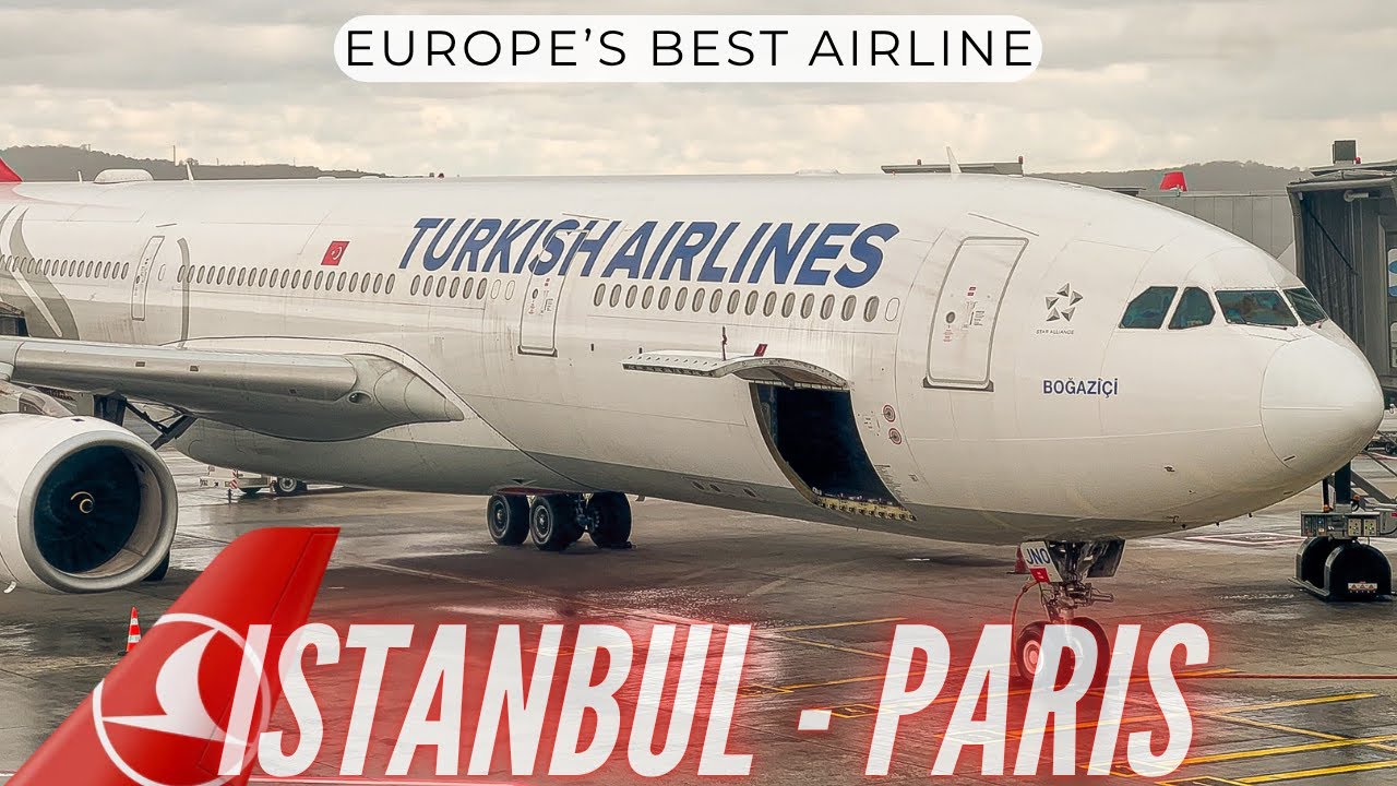 Turkish Airlines A330-300 Best European service | Istanbul to Paris | Turkish Airlines Trip Report