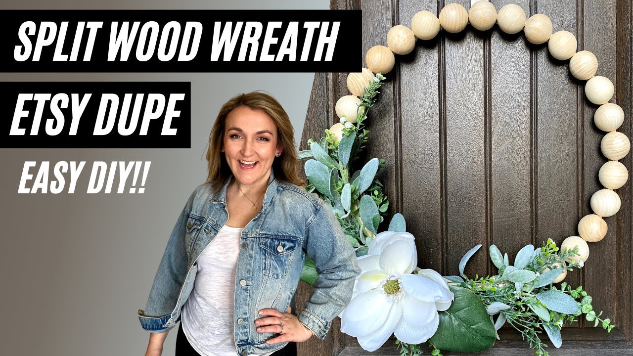 How to make a Split Wood Wreath! Shockingly easy DIY!