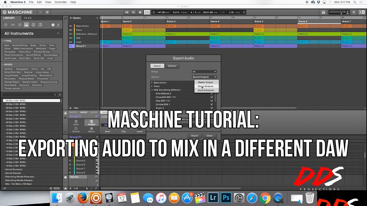 MASCHINE Tutorial: How to Export Files For Mixing In A Different DAW
