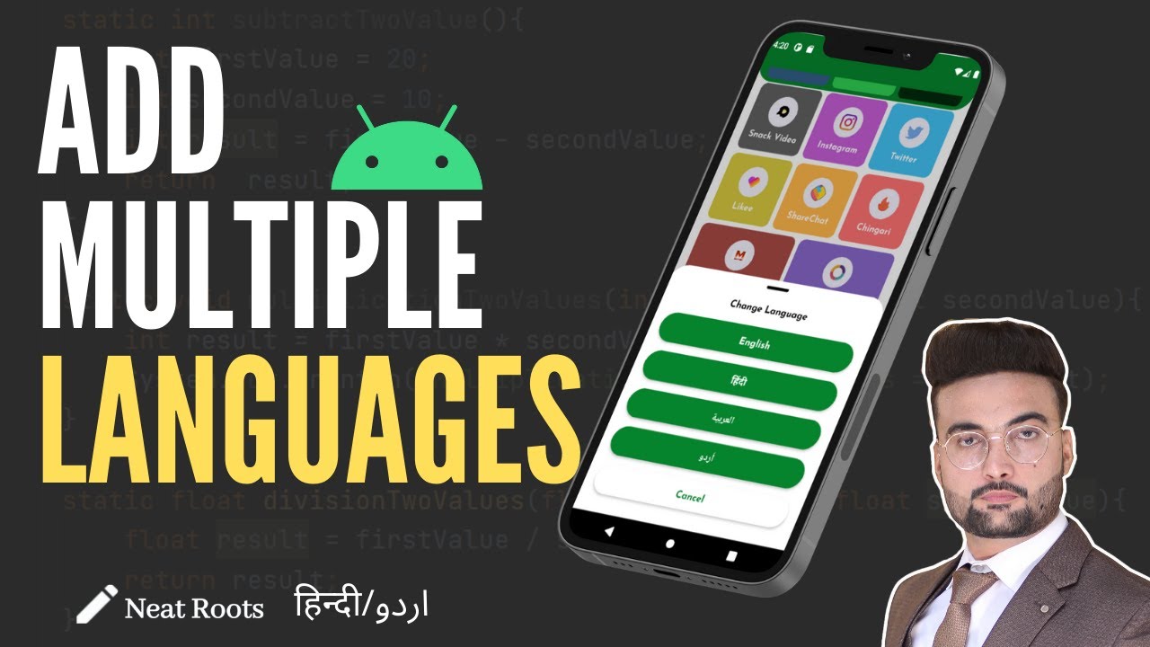 Add multiple languages in Android app - Android Tutorial in Hindi