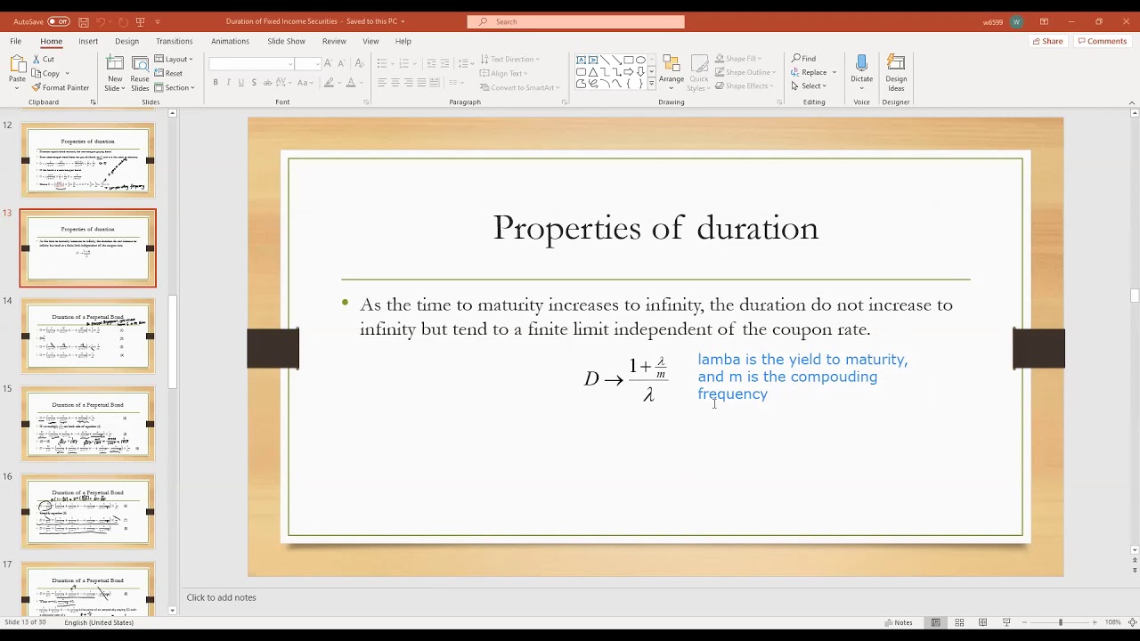 Duration of Perpetual Bond