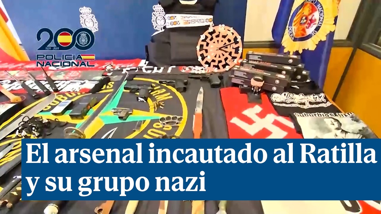 El arsenal incautado al Ratilla y a su grupo supremacista Suburbios Firm