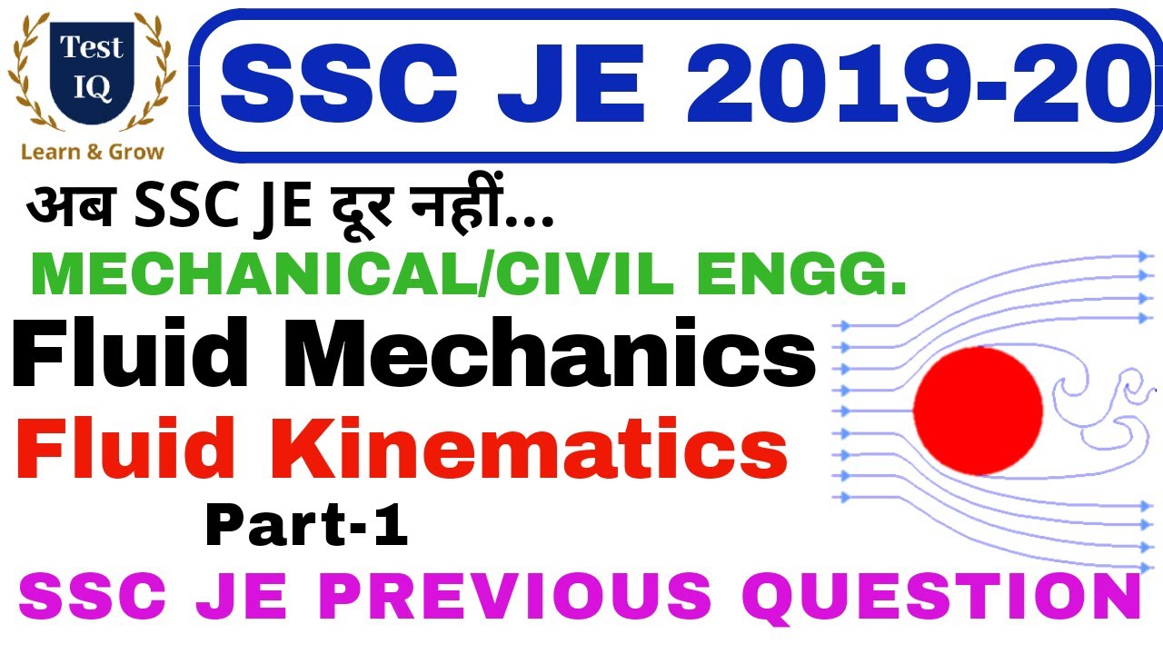 Fluid Kinematics || Fluid Mechanics || ssc je previous questions || part-1