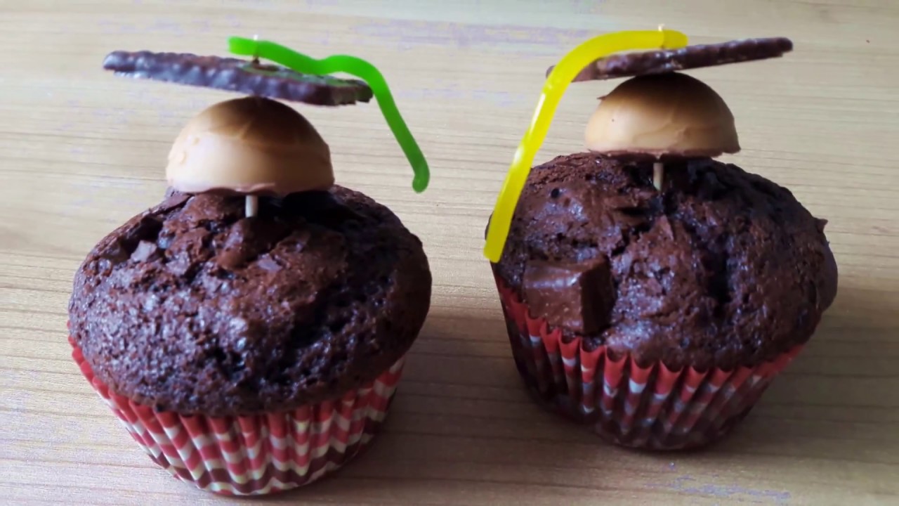 Schoko-Muffins Doktorhut Rezept Backen